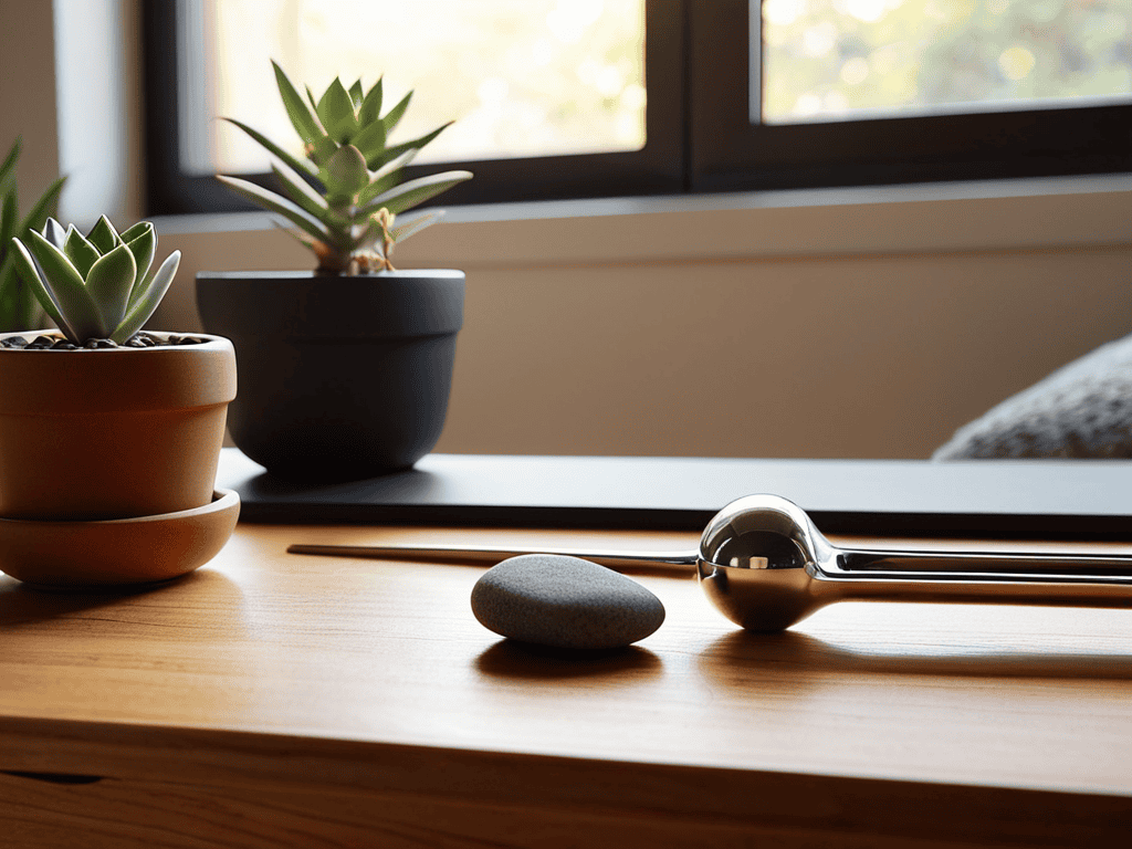 Weighted tuning forks harmonize workspace