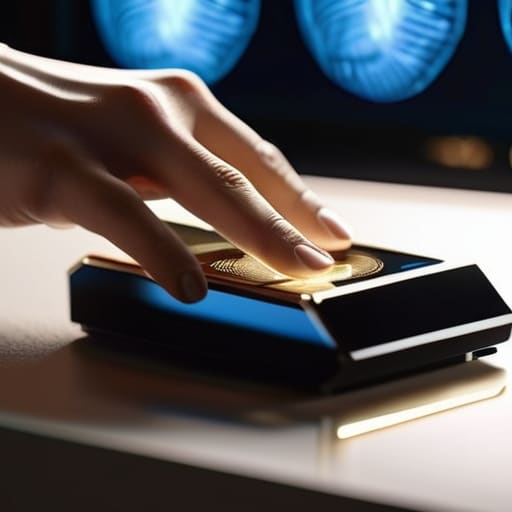 Biometric payment orchestration concept illustration.