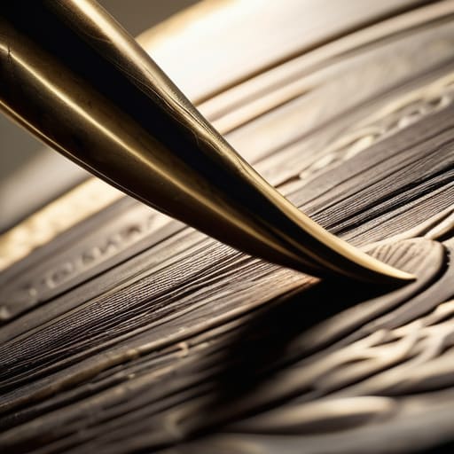 Professional scrimshaw engraving on bone.