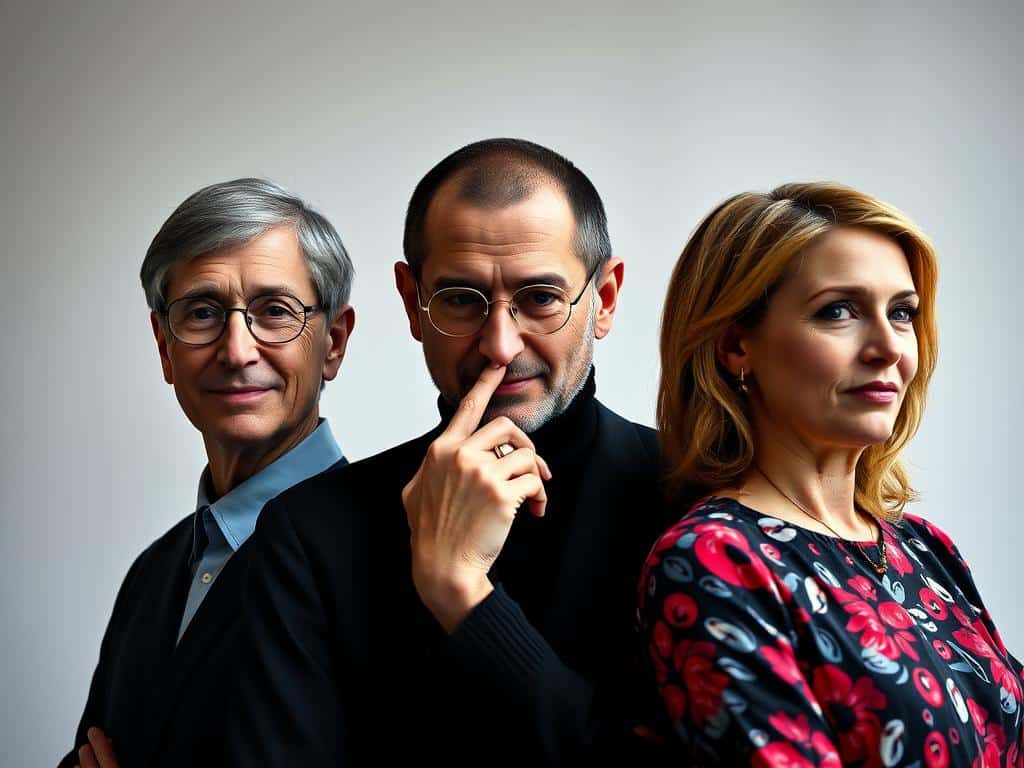 Bill Gates, Steve Jobs, Arianna Huffington Bill Gates, Steve Jobs, Arianna Huffington